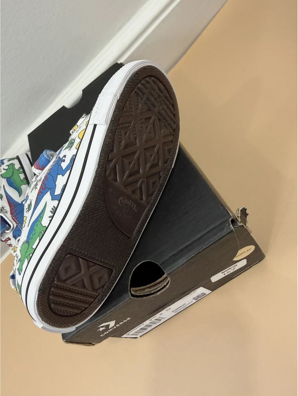 Converse Unisex Chuck Taylor All Star Dino Party Easy On (Infant/Toddler) White